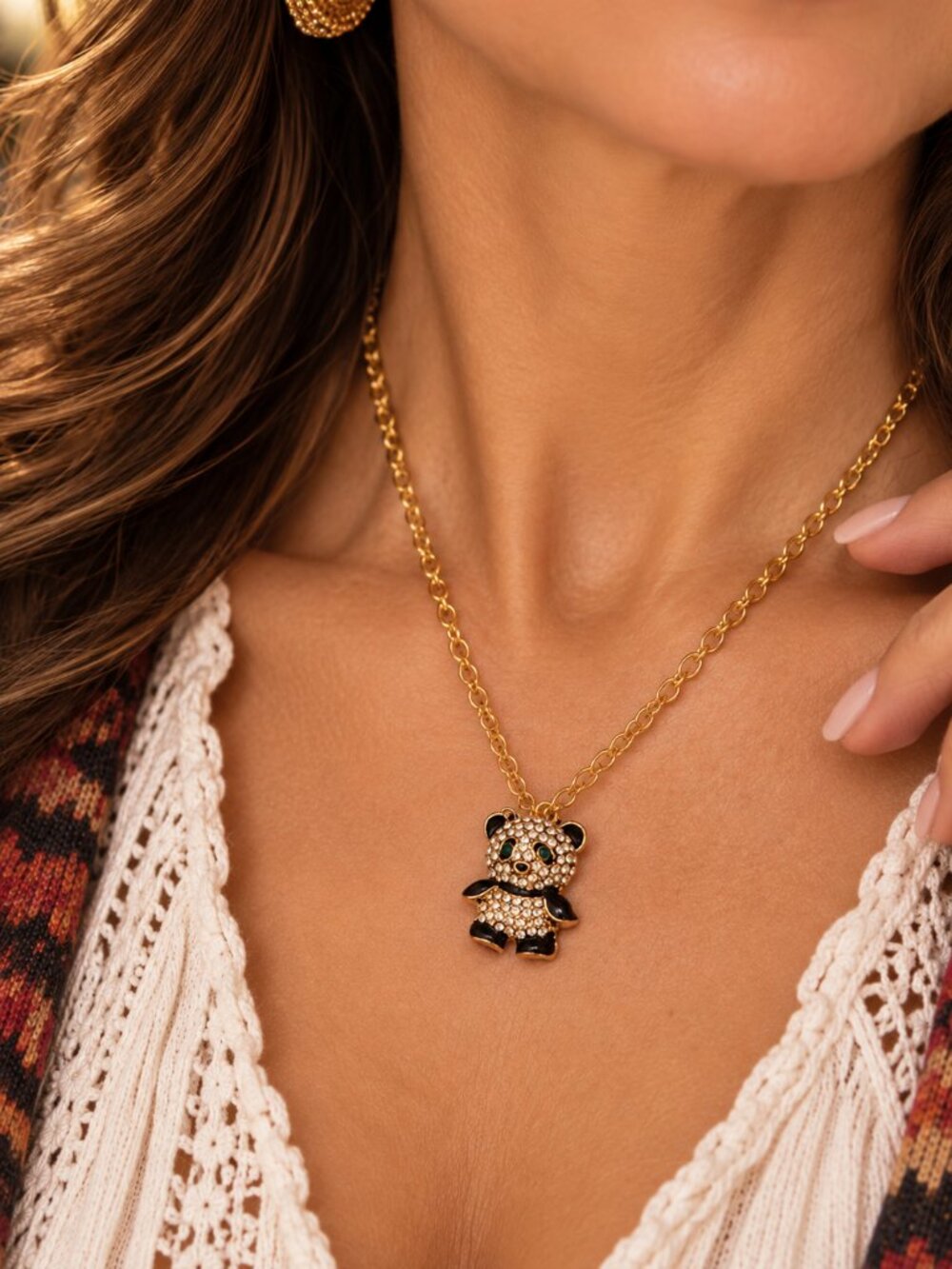 Betsey Johnson Baby Bear Gold Necklace: 18" Adorable Pendant, Birthday Present